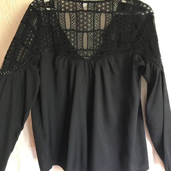 Black Abercrombie Peasant Blouse - Picture 3 of 4